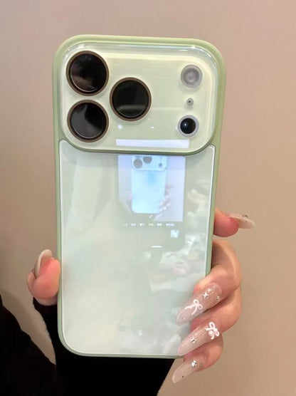 Luxury Candy Color Tempered Glass Camera Protection Case For iPhone Shockproof Bumper Hard Back Cover
