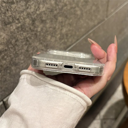 Bling Glitter Clear Shockproof iPhone Case with Lens Protection