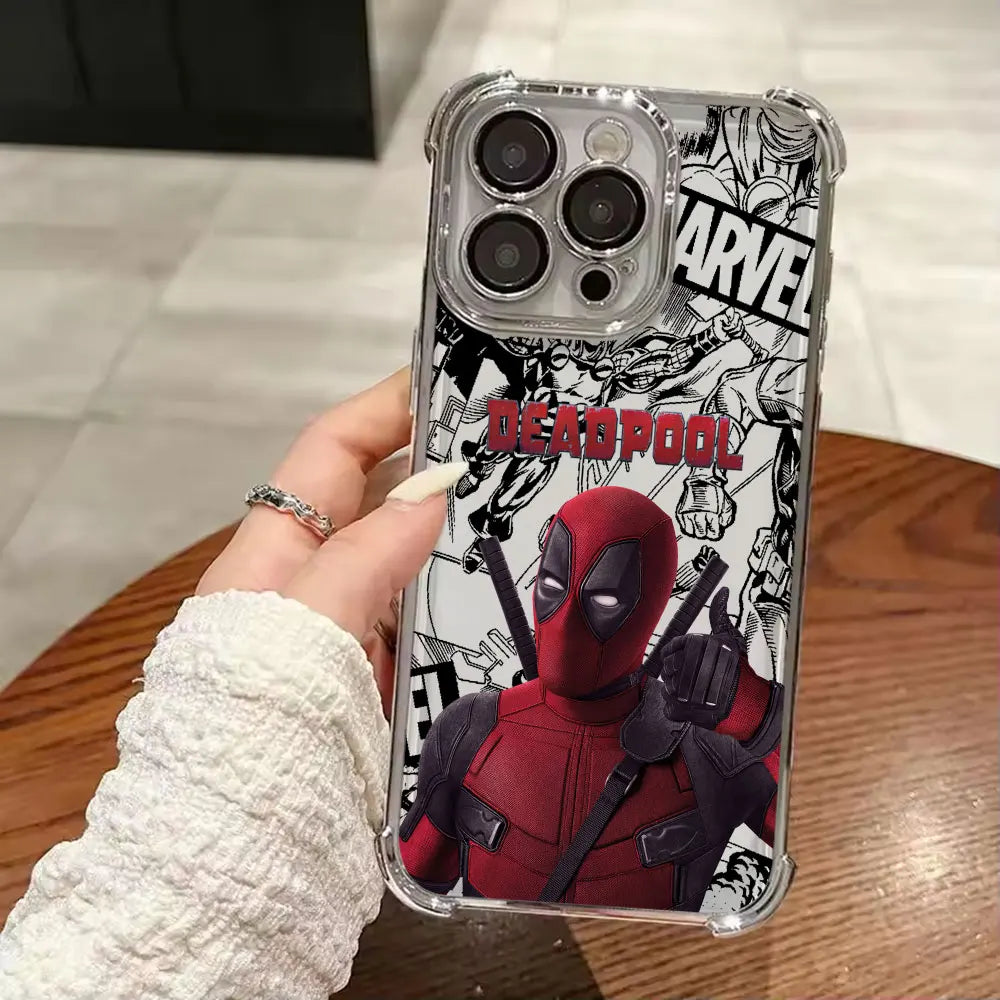Marvel Comics Deadpool Luxury Shockproof Case For iPhone