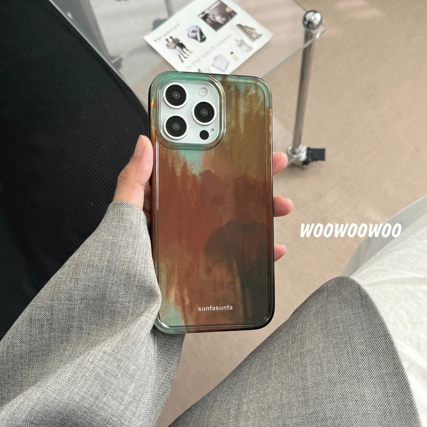 Vintage Stripes Smudged Phone Case For iPhone