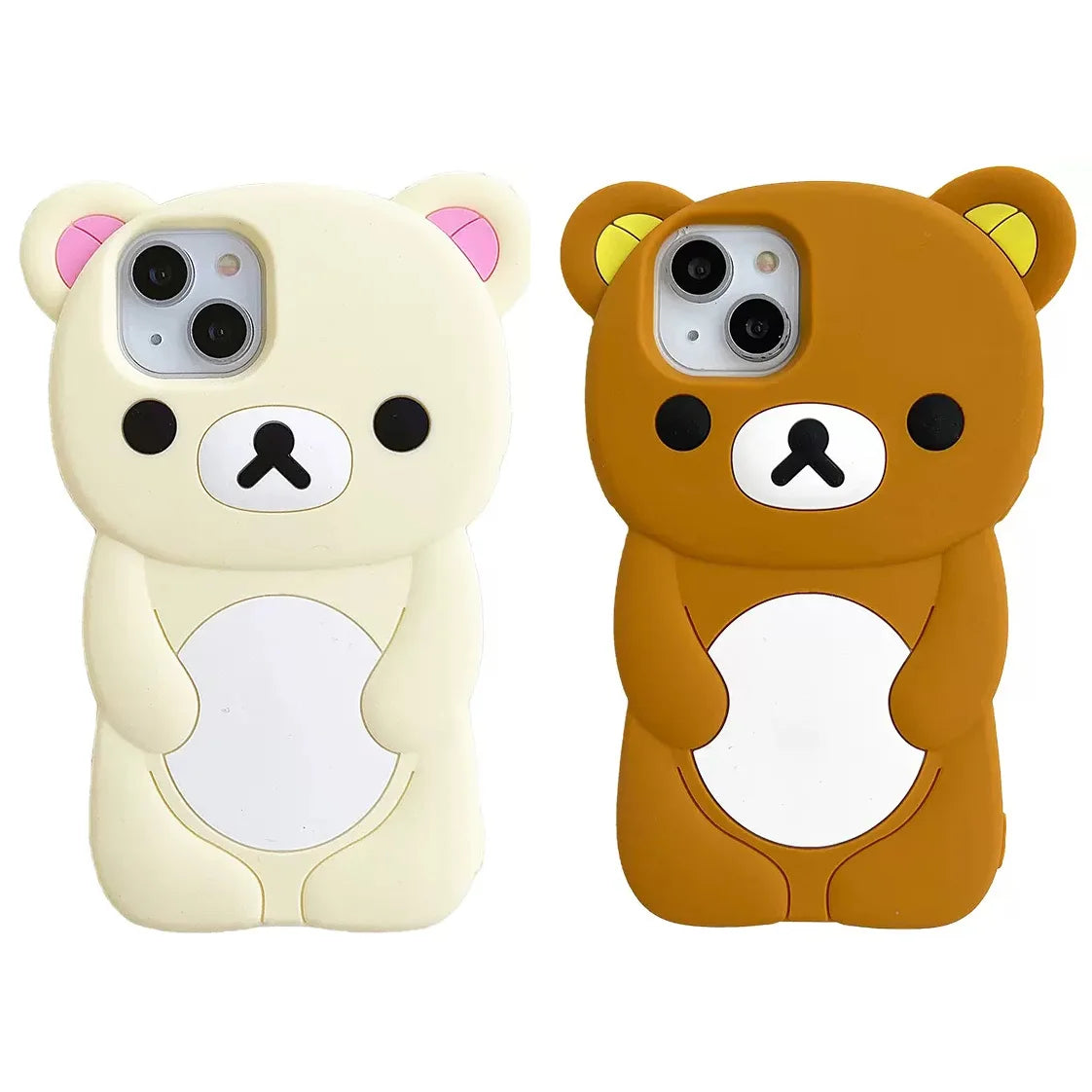 Rilakkuma Bear Silicone Soft Cover Case For iPhone