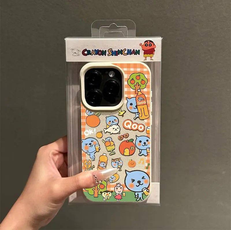 Kawaii Cartoon Imitation Leather Phone Case