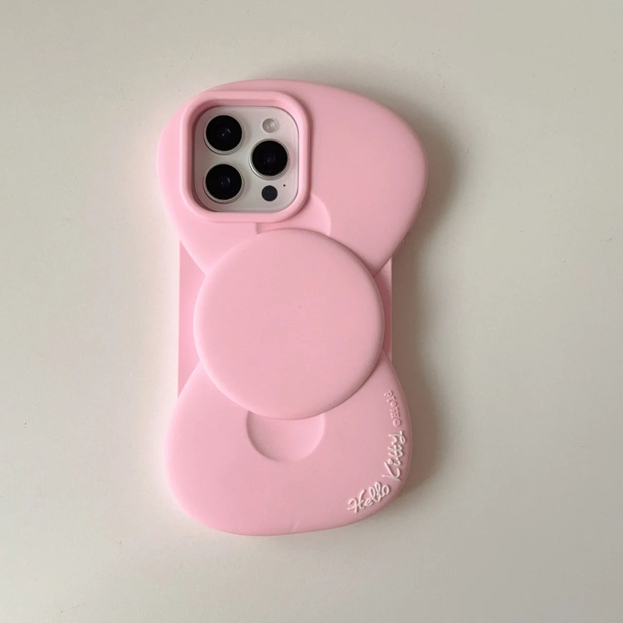 Pink Cute Bow Silicone Phone Case Fashion Creative For  iPhone