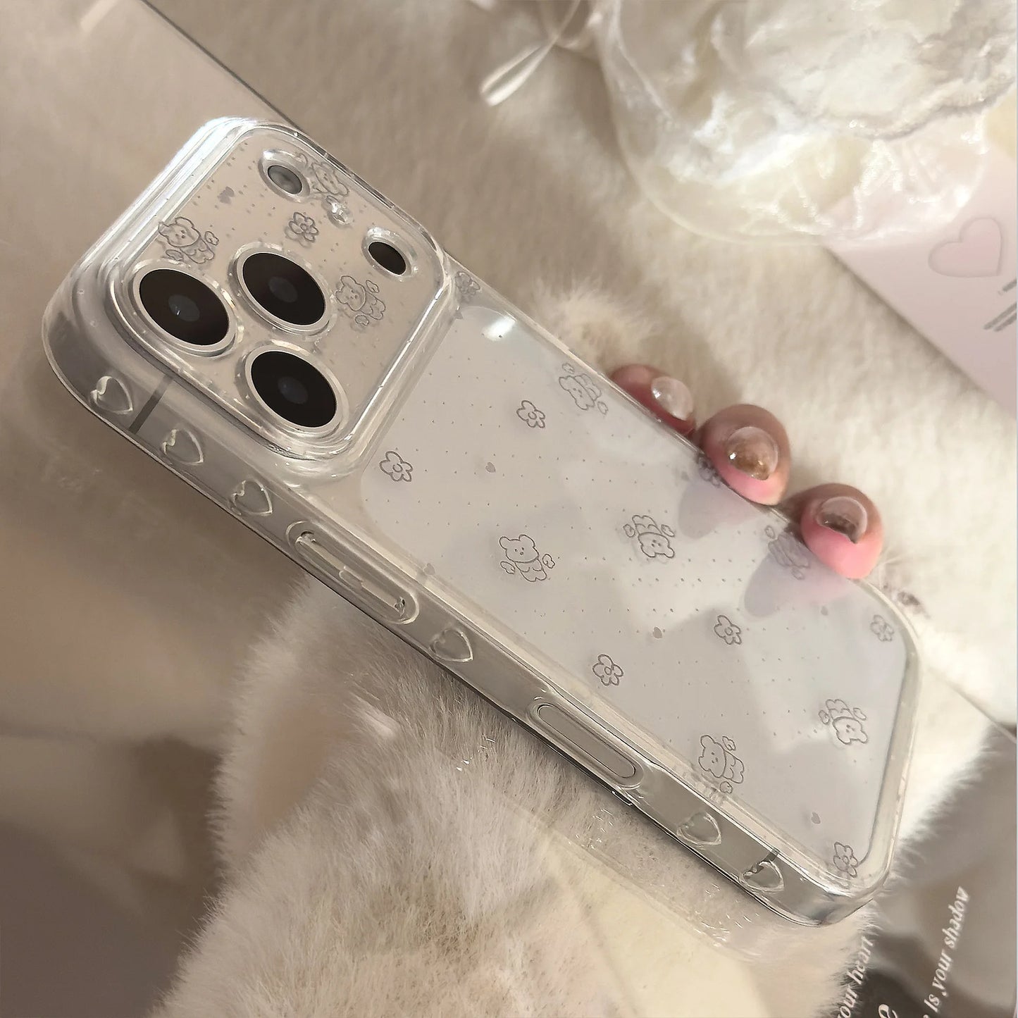 Korean Polka Dot Bear iPhone Case
