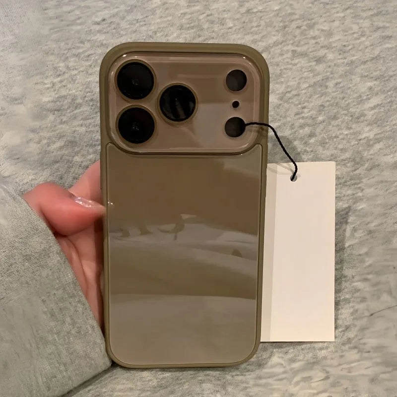 Luxury Camera Protection Phone Case For iPhone Tempered Glass Shockproof Hard Back Cover