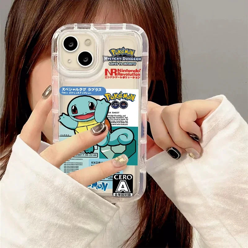Anime Pokemon Creative Clear Silicone Phone Case For iPhone