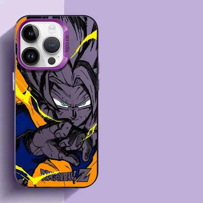 Japan Anime DBZ Cool Case For Apple iPhone Matte Lens Protect Plating Phone Cover