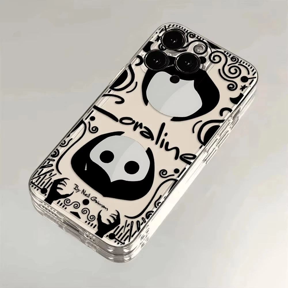 Coraline Soft Clear Phone Case For iPhone