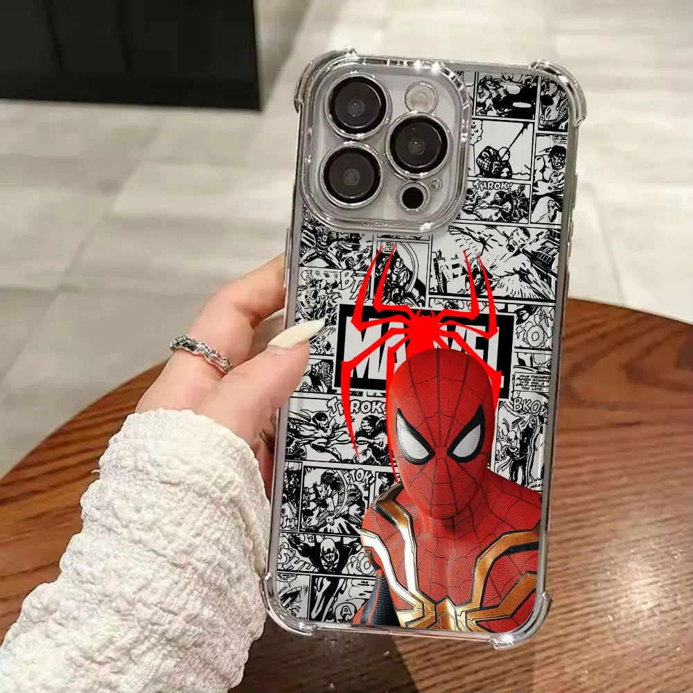Comics Marvel Spiderman Miles Morales Gwen Phone Case For iPhone