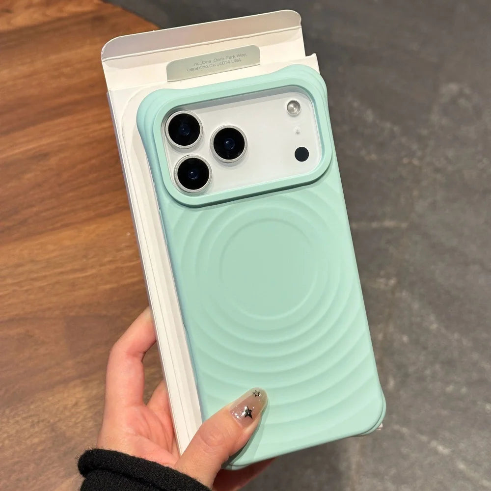 Shockproof Water Ripple Magnet Case For iPhone