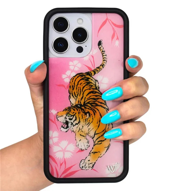 Wildflower Tiger Blossom Phone Case For iPhone