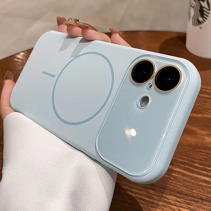 MagSafe Liquid Silicone iPhone Case With Crystal Lens Protection
