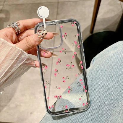 Transparent Flower Phone Case For iPhone