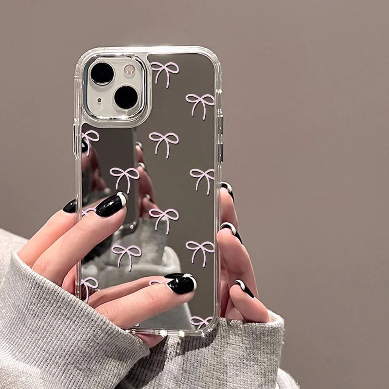 Love Heart Mirror Phone Case For iPhone