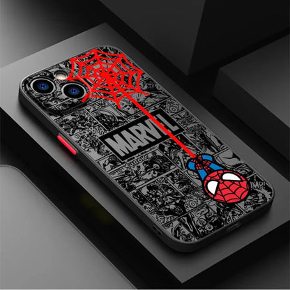 Marvel Cartoon Spiderman Funda Back Phone Cover Case For iPhone