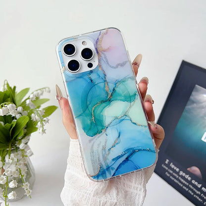 Marble Pattern Wireless-Charging Magnetic Protective Case