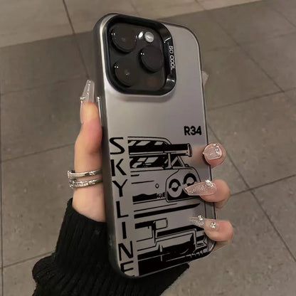 Cool Car Design Phone Case For iPhone Laser Silver Cover