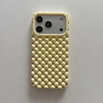 Creative Advanced Stereoscopic Hollow Out Pearl Round Bead Shock Proof Phone Cover Case For iPhone