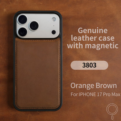 Crazy Horse Grain Genuine Leather Case For iPhone