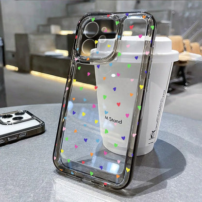 Colorful Love Heart Phone Case For iPhone