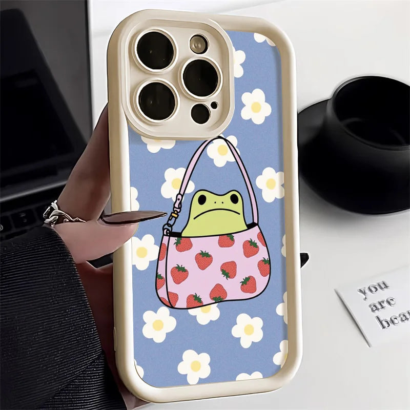 Cartoon Cute Frog Phone Case For iPhone