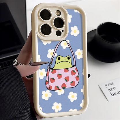 Cartoon Cute Frog Phone Case For iPhone