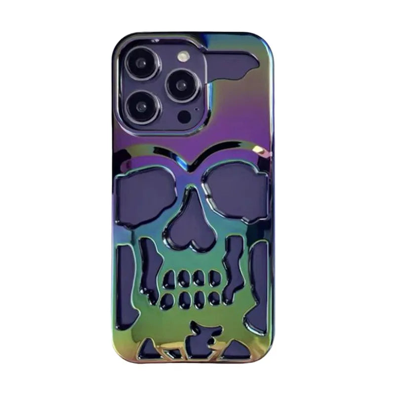Hollow Skull Heat‑Dissipation Phone Case For iPhone