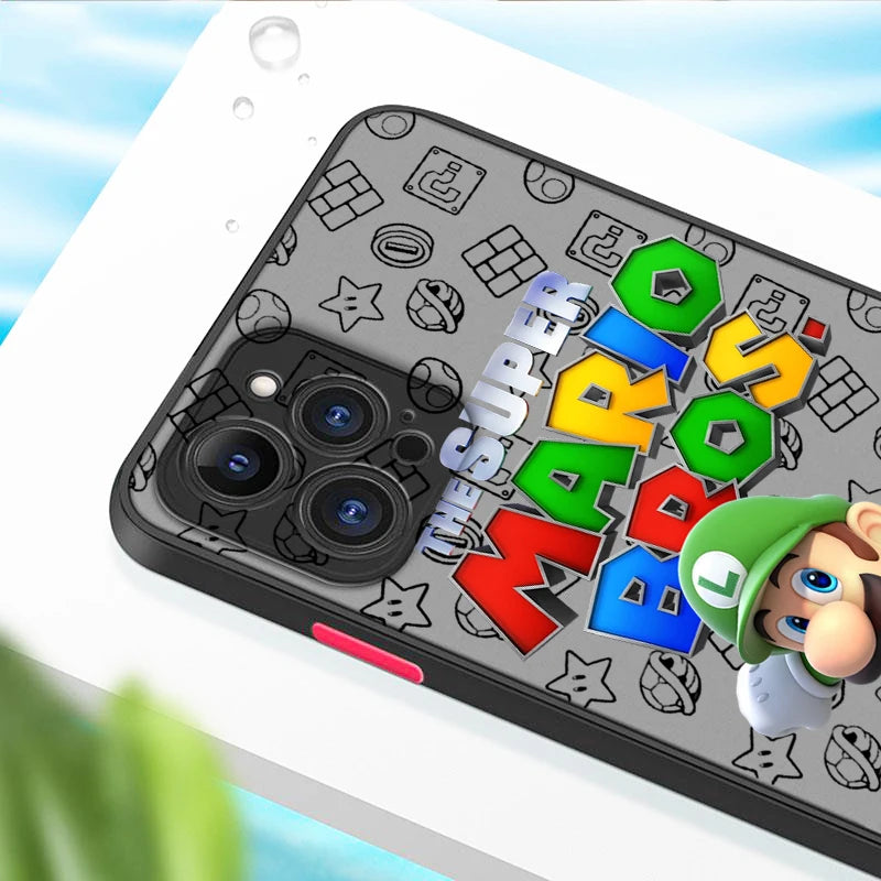 Super Marios Bros Cute Frosted Translucent Phone Case