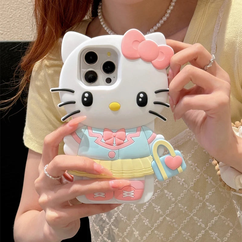 Handbag Kuromi For iPhone Silicone Soft Cover Case