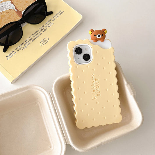 Sandwich Biscuit Tide Bear Soft Silicone Phone Case