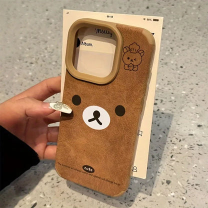 Bear Expression Faux Fur iPhone Case