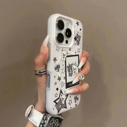 Luxury Candy Cute Lucky Bear For Magsafe Charge Matte Phone Case For iPhone