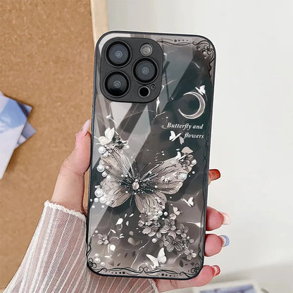 Tempered Glass Phone Case For iPhone