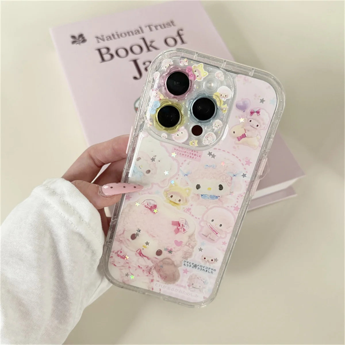Korean Pink Cute Sheep Magntic Phone Case For iPhone