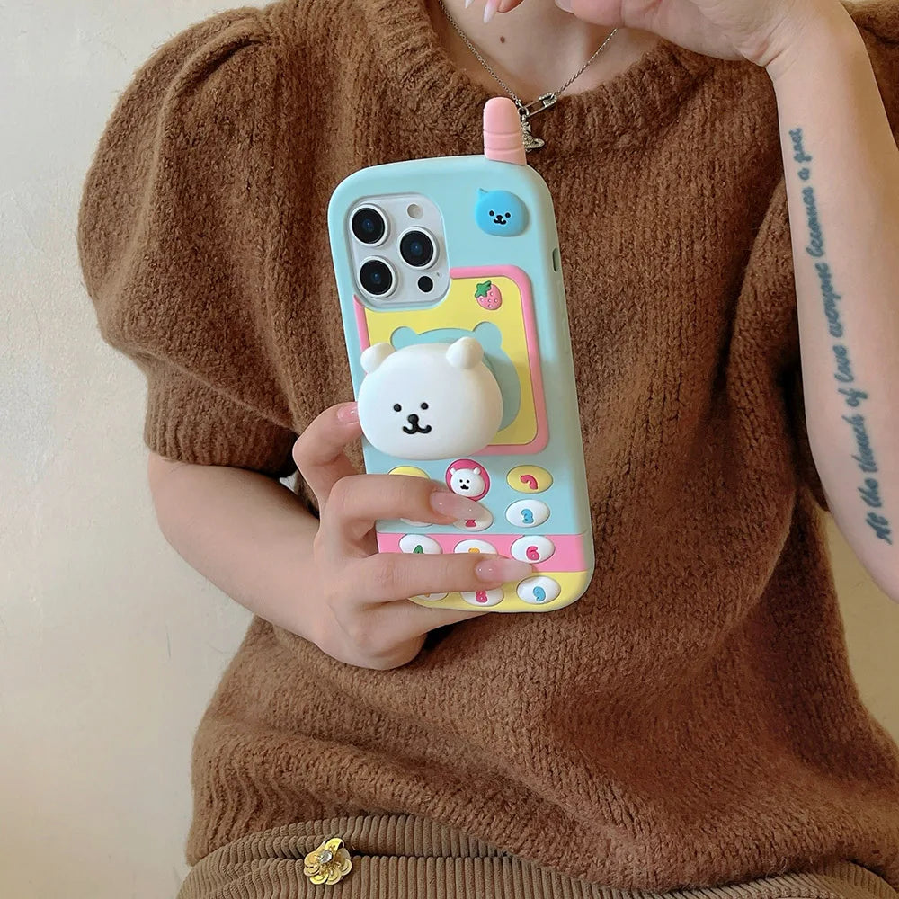 Luxury Vintage Brick Phone Silicone Phone Case