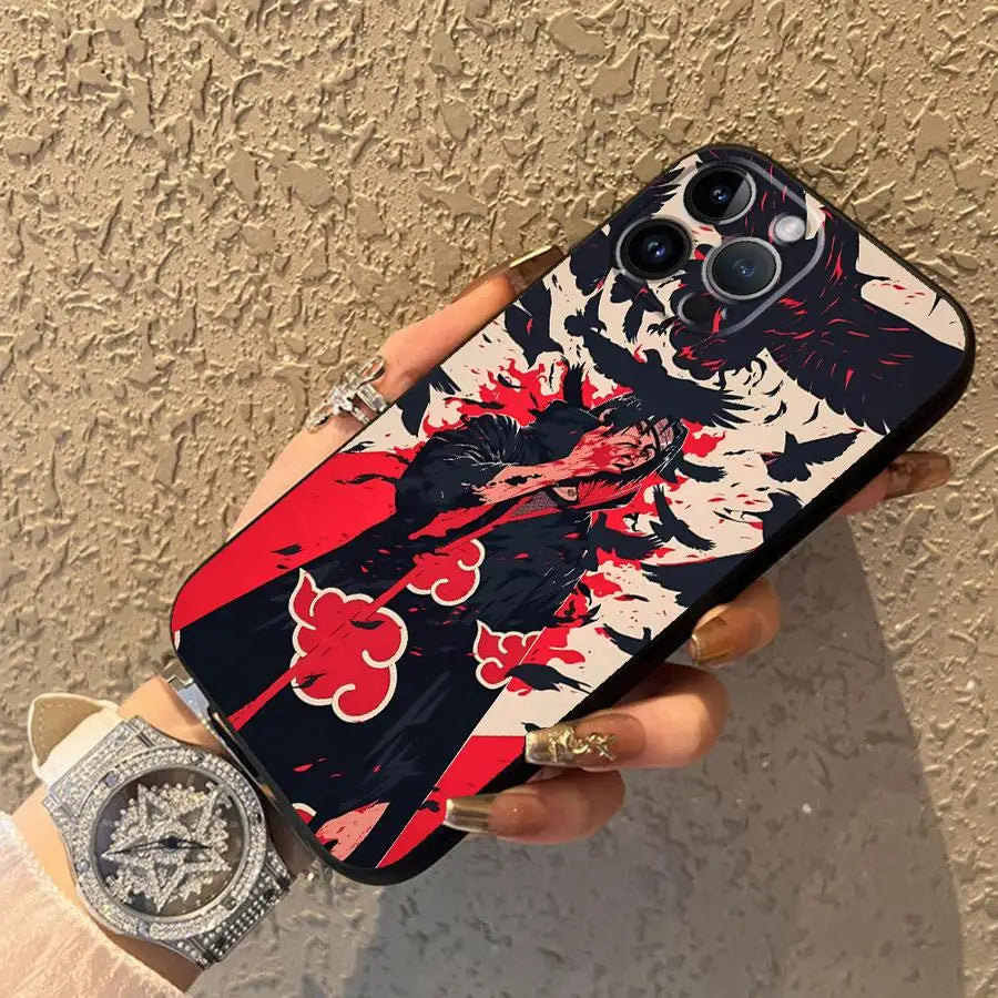 Black Soft Phone Cover Case For iPhone