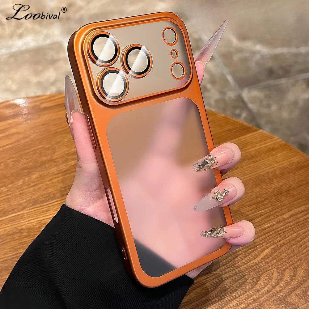 Fashion Matte Hard PC Plating Phone Case For iPhone