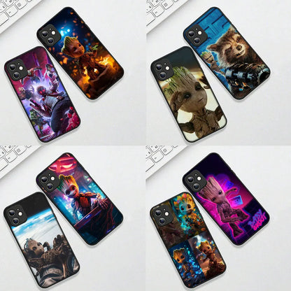 Soft Phone Cover For Apple iPhone Groot Marvels