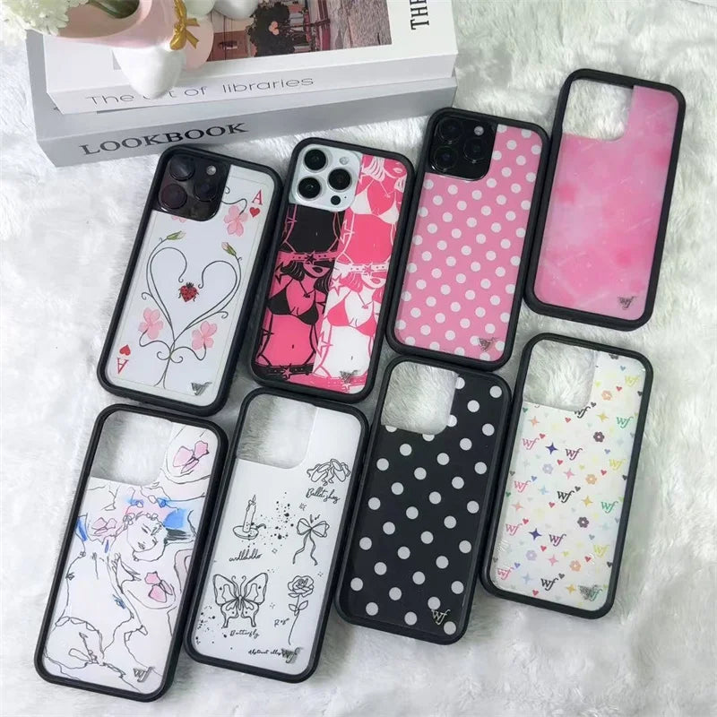 Wildflower Ins 3D Bikini Girl Poker A Flower Phone Case For iPhone
