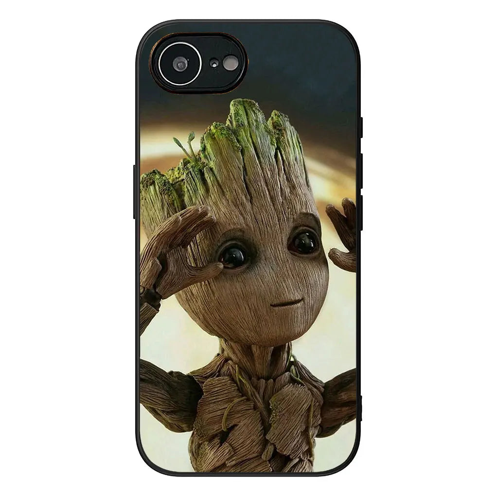 Soft Phone Cover For Apple iPhone Groot Marvels