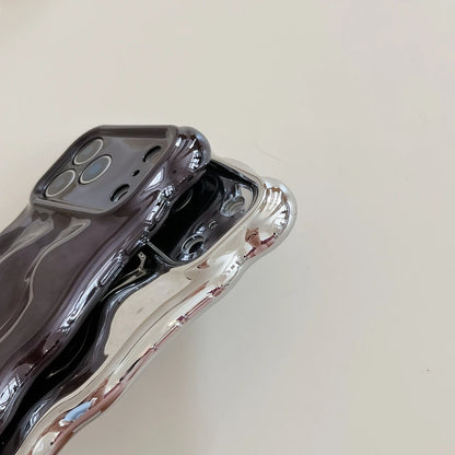 Stylish Solid Color Wave Bubble Phone Case For iPhone