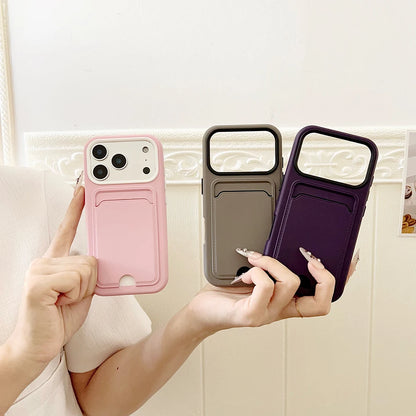 Shockproof Silicone iPhone Case with Card Slot