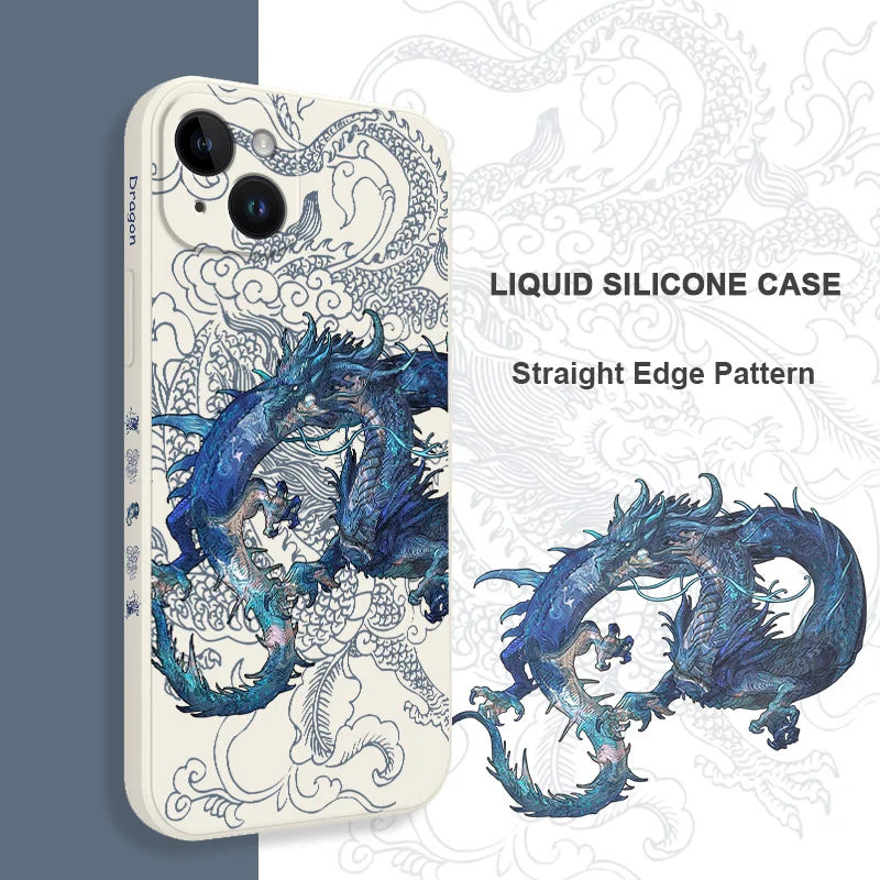 Blue Dragon Phone Case For iPhone