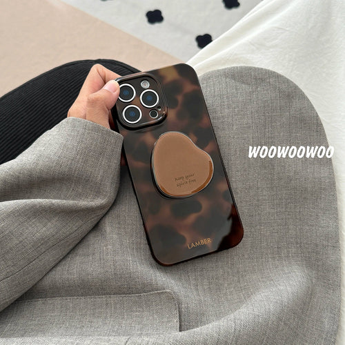Stylish Personality Black Brown Amber Iceberg Pattern Magnetic For iPhone
