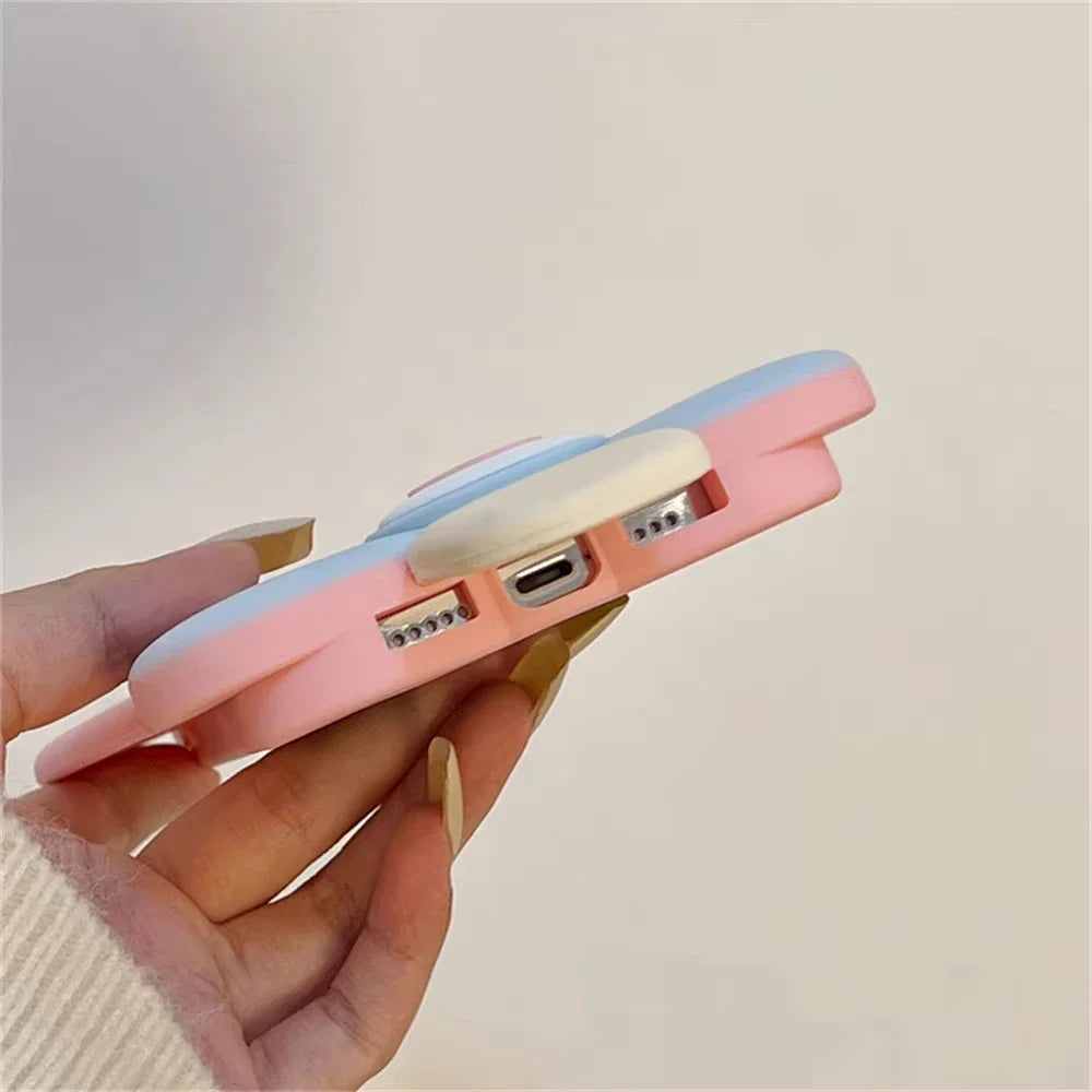 Korean Cute 3D super sweet lollipop pink silicone Phone Case For iPhone