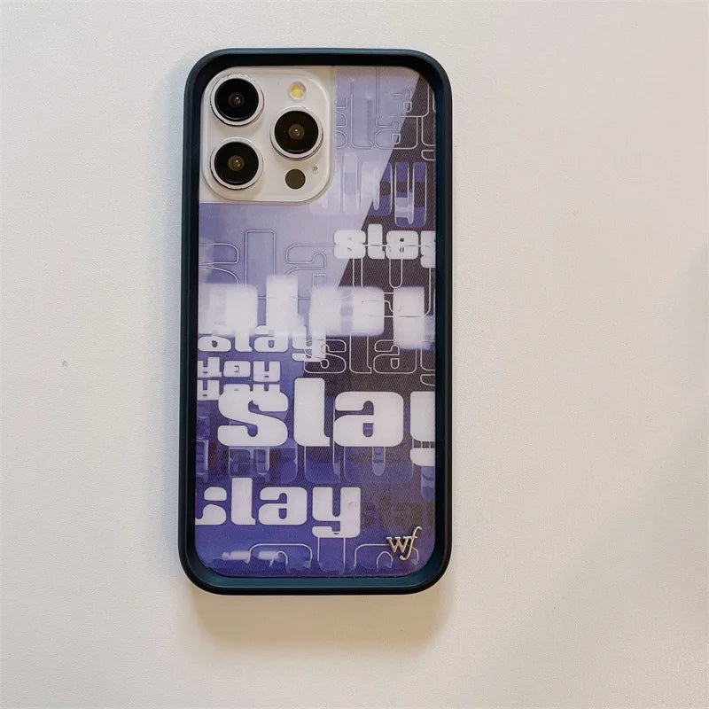 Wildflower 3D Web English Skull Head Phone Case For iPhone
