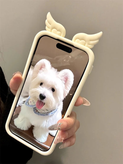 Fashion Love Heart Wing Soft Silicone Phone Case