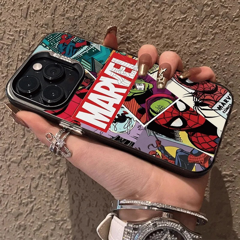 Marvel Superhero Spider Man Case For iPhone Silicone Hard Edge Cover