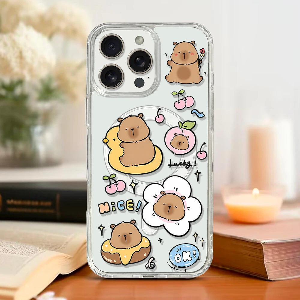 Cute Capybara Magnetic Phone Case