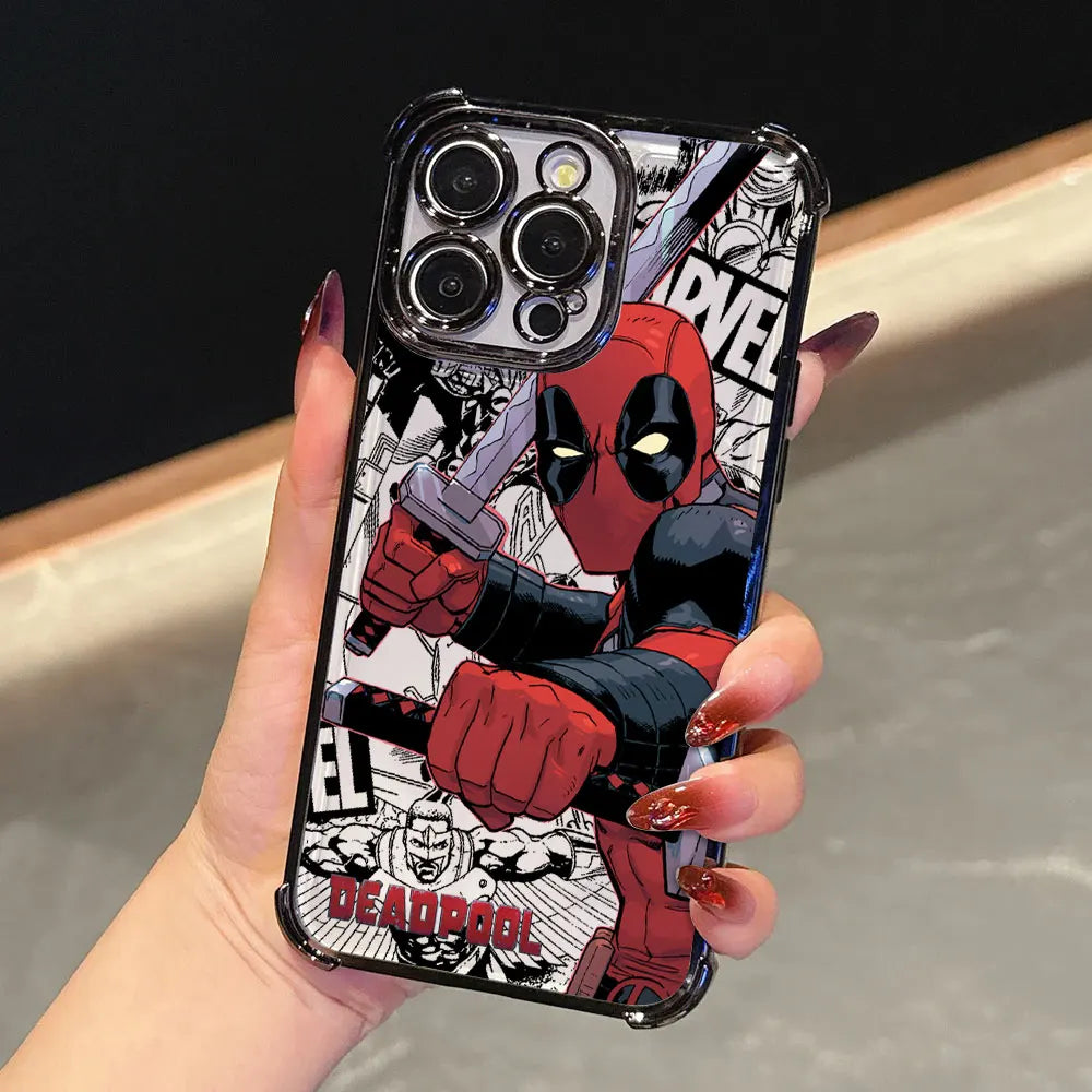 Marvel Comics Deadpool Luxury Shockproof Case For iPhone
